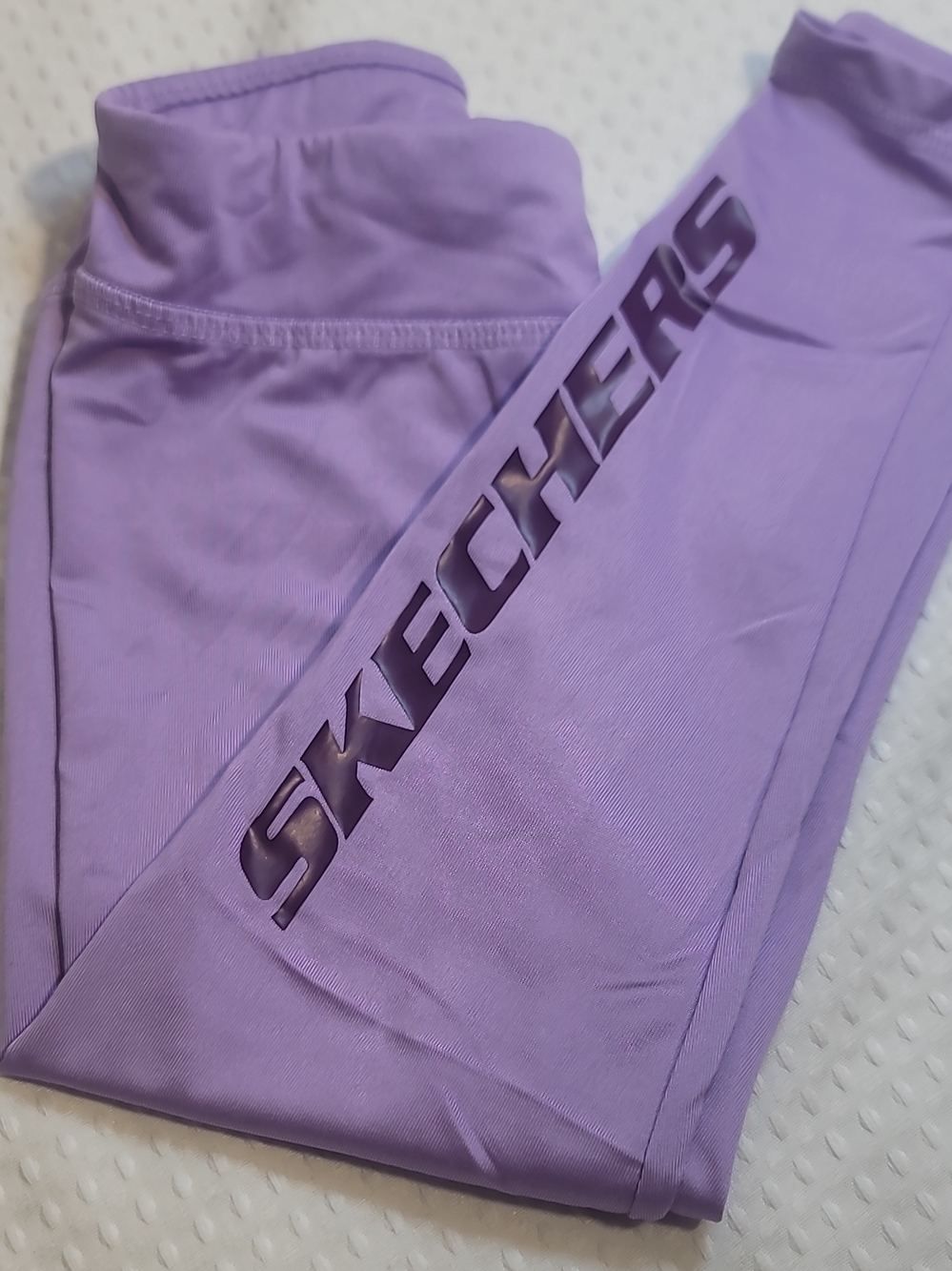 Skechers Girls' Light Purple Logo Leggings